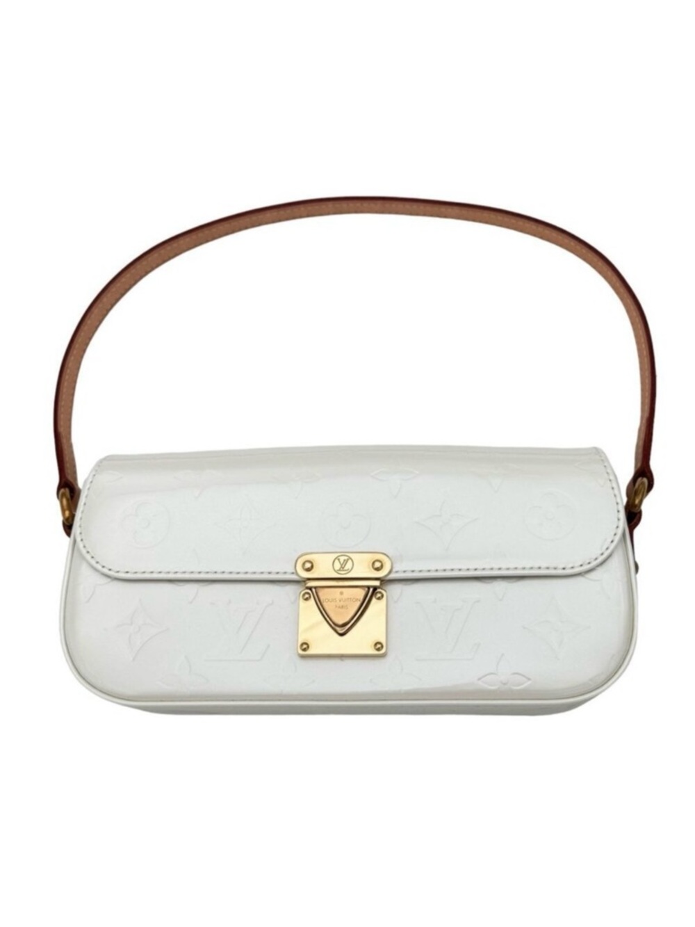 Authentic Louis Vuitton Perle Monogram Vernis Malibu Street Clutch Bag